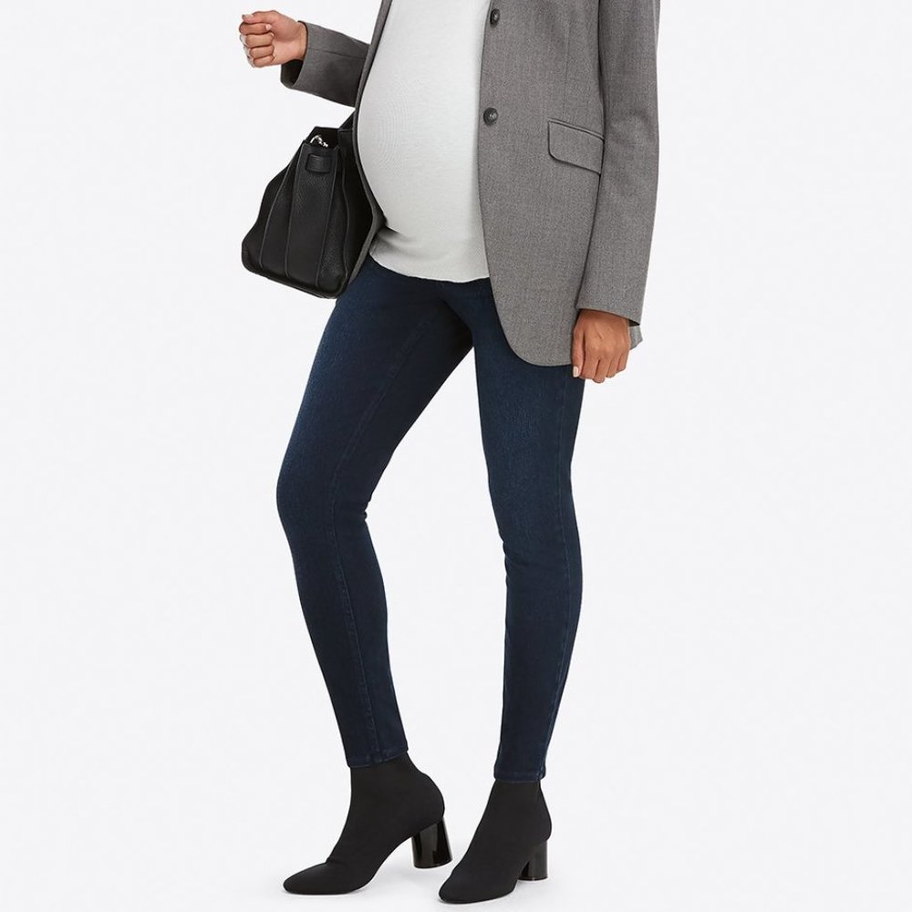 SPANX mama ankle jean-ish leggings blue